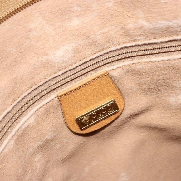 GUCCI Micro GG Supreme Tote Bag PVC Beige Gold Auth ki5973 - Picture 11 of 16